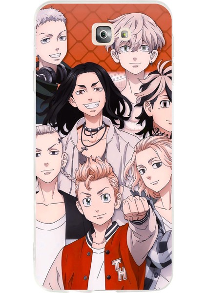 Samsung Galaxy J7 Prime Uyumlu Tokyo Revengers Karakterler Baskılı Silikon Kılıf