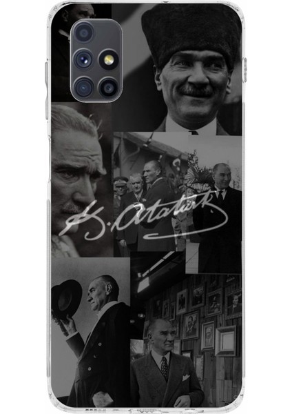 Samsung Galaxy M51 Uyumlu Kemal Atatürk Imza Baskılı Silikon Kılıf