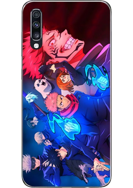 Samsung Galaxy A70 Uyumlu Jujutsu Kaisen Baskılı Silikon Kılıf