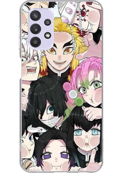 Samsung Galaxy A32 Uyumlu Demon Slayer Manga Baskılı Silikon Kılıf
