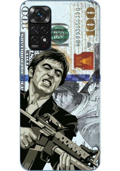 Redmi Note 11 - 11S Uyumlu Scarface Dolar Tasarımlı Baskılı Silikon Kılıf