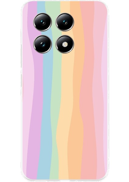 Xiaomi Mi 14T Pro Uyumlu Gökkuşağı Rengarenk Baskılı Silikon Kılıf