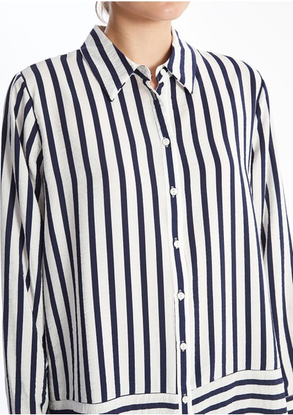 Yeni Sezon Çizgili Kadın Gömlek Tunik modelleri