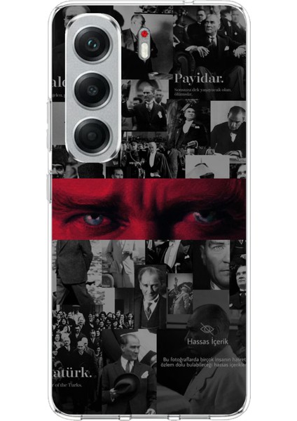 Tecno Camon 40 Pro Uyumlu Atatürk Gözler Tasarım Baskılı Silikon Kılıf