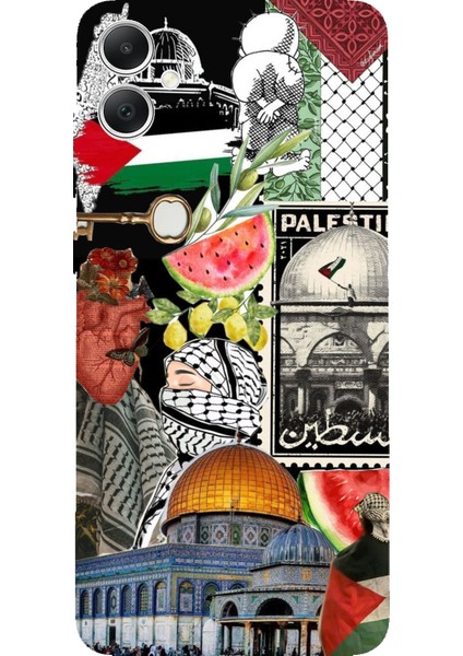 Samsung Galaxy A05 Uyumlu Filistin Özgürlük Kolajı Baskılı Silikon Kılıf