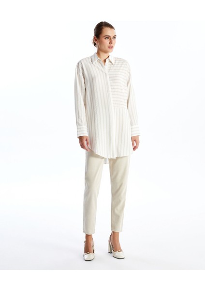 Yeni Sezon Çizgili Oversize Kadın Gömlek Tunik fiyatları