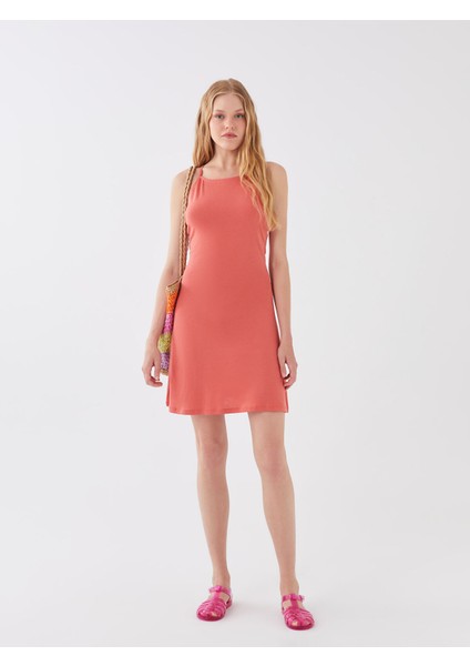 Yeni Sezon U Yaka Düz Askılı Kadın Plaj Elbisesi fiyatları