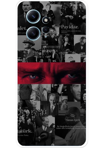 Redmi Note 12 4g Uyumlu Atatürk Gözler Tasarım Baskılı Silikon Kılıf