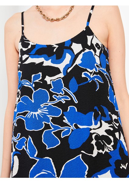 Yeni Sezon U Yaka Desenli Askılı Elbise fırsatları