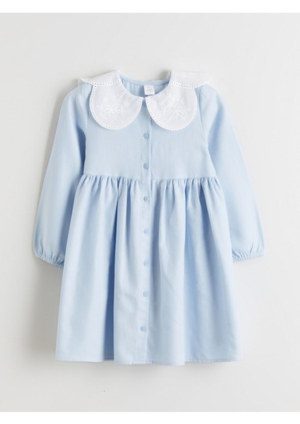 Yeni Sezon Bebe Yaka Kız Bebek Elbise