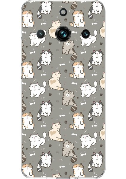 Realme 11 Pro-Pro Plus Uyumlu Minik Sevimli Kediler Baskılı Silikon Kılıf