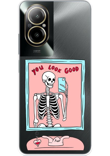 Realme 12 Lite - C67 Uyumlu You Look Good Iskelet Tasarımlı Baskılı Silikon Kılıf