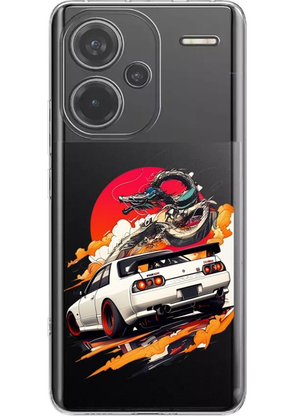 Redmi Note 13 Pro Plus 5g Uyumlu Gtr Güneş Ejderha Tasarımlı Baskılı Silikon Kılıf