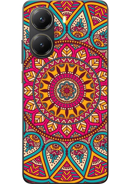 Poco X7 Pro Uyumlu Mandala Baskılı Silikon Kılıf