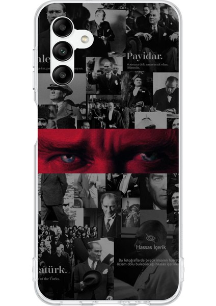 Samsung Galaxy A04S Uyumlu Atatürk Gözler Tasarım Baskılı Silikon Kılıf
