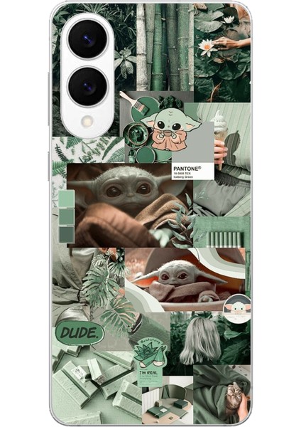 Samsung Galaxy S25 Edge Uyumlu Yoda Kolaj Baskılı Silikon Kılıf