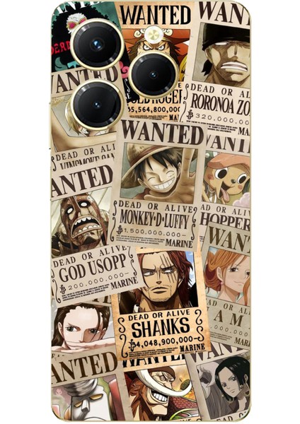 Tecno Spark 20 Pro Uyumlu One Piece Gazete Tasarımlı Baskılı Silikon Kılıf