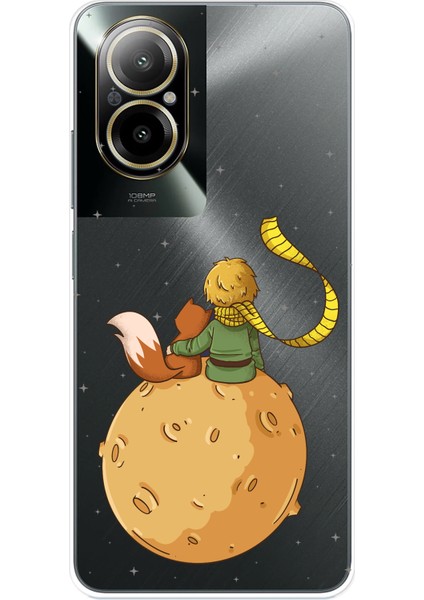 Realme 12 Lite - C67 Uyumlu Küçük Prens Gezegen Boa Tasarımlı Baskılı Silikon Kılıf