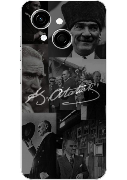Tecno Spark Go 1 Uyumlu Kemal Atatürk Imza Baskılı Silikon Kılıf