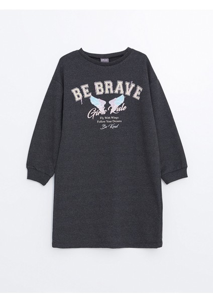 Yeni Sezon Bisiklet Yaka Kız Çocuk Elbise