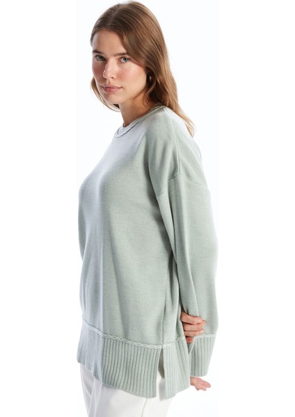 Yeni Sezon Bisiklet Yaka Kadın Triko Tunik