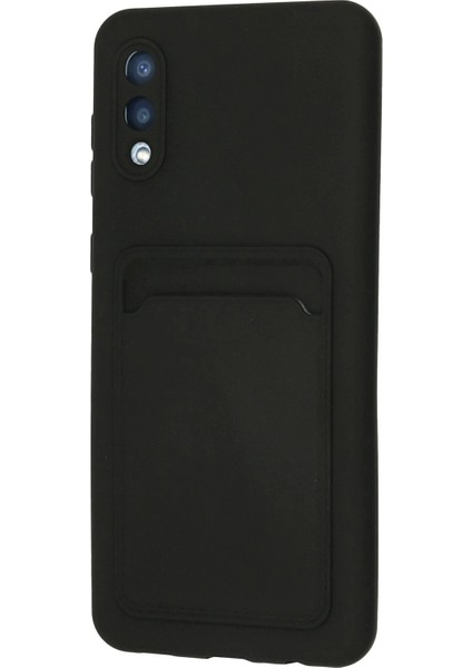 Samsung Galaxy A02 Kılıf Kelvin Kartvizitli Silikon - Siyah modelleri