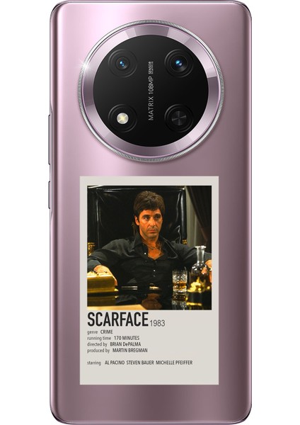 Honor Magic 7 Lite Uyumlu Scarface Mini Poster Tasarımlı Baskılı Silikon Kılıf