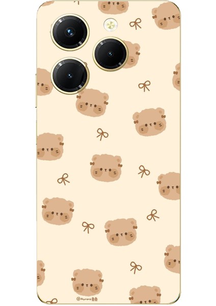 Tecno Spark 20 Pro Uyumlu Sevimli Ayıcıklar Baskılı Silikon Kılıf