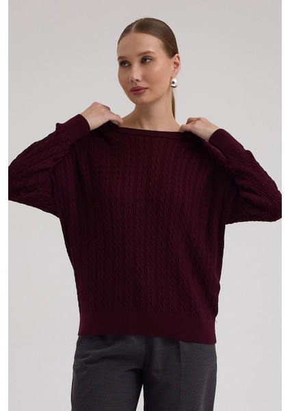 Kayık Yaka Selanik ve Saç Örgü Salaç Kazak fiyatları