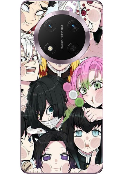 Honor Magic 7 Lite Uyumlu Demon Slayer Manga Baskılı Silikon Kılıf