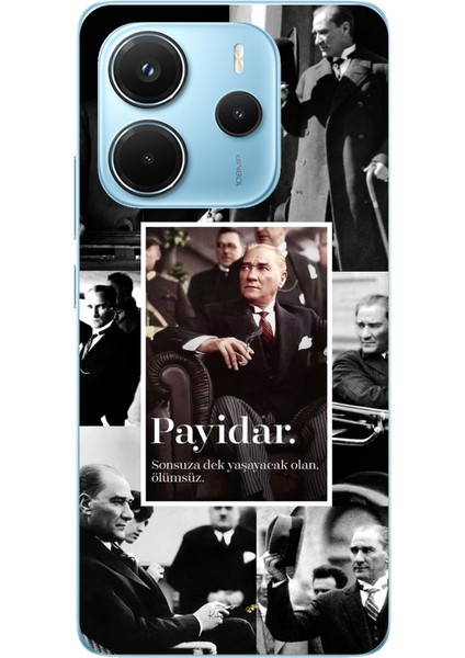 Redmi Note 14 4g Uyumlu Atatürk Payidar Baskılı Silikon Kılıf