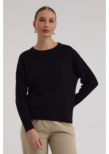 Kayık Yaka Selanik ve Saç Örgü Salaç Kazak fırsatları