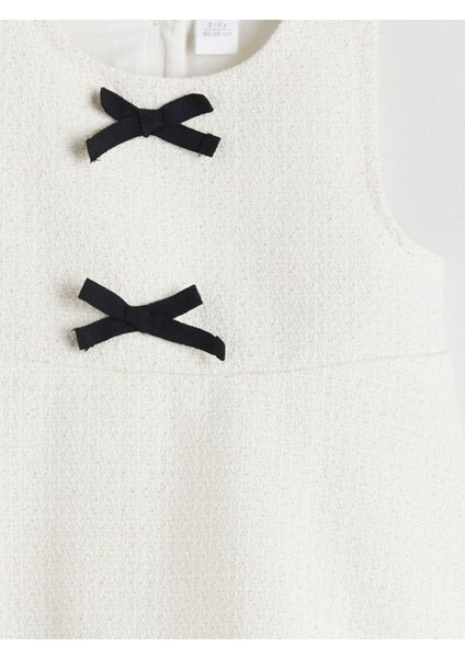 Yeni Sezon Bisiklet Yaka Fiyonk Detaylı Kız Çocuk Elbise indirimleri