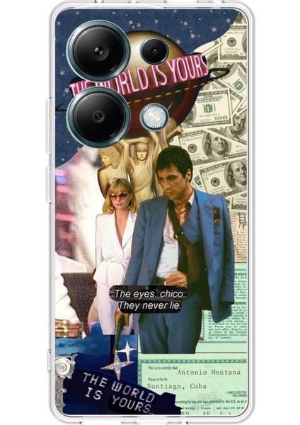 Redmi Note 13 Pro 4g Uyumlu Elvira Hancock & Tony Montana Tasarımlı Baskılı Silikon Kılıf