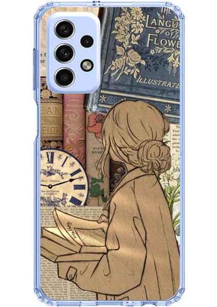 Samsung Galaxy A33 Uyumlu Retro Gazete Kadın Tasarımlı Baskılı Silikon Kılıf