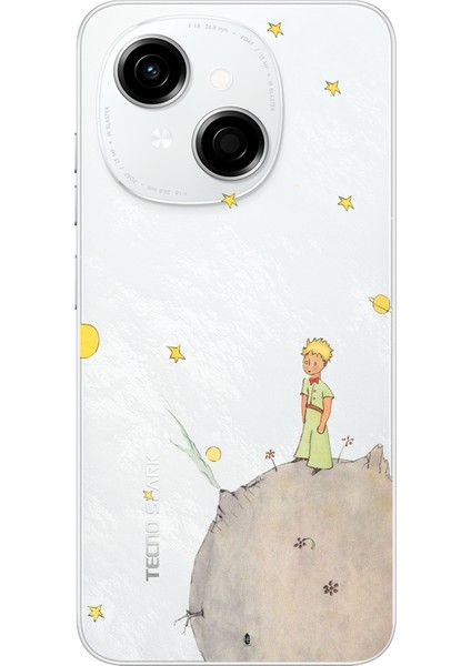 Tecno Spark Go 1 Uyumlu Küçük Prens Tasarımlı Baskılı Silikon Kılıf