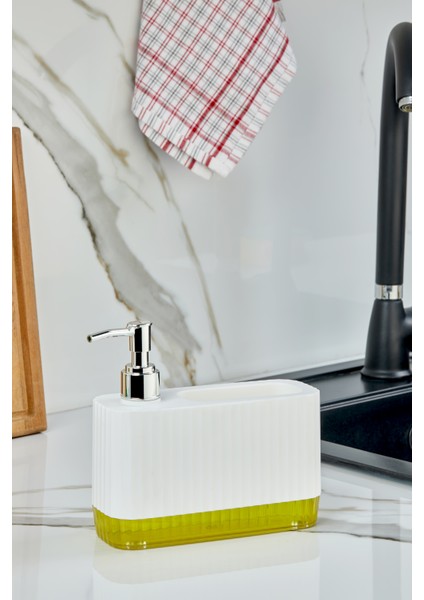 Gözde - Modern Sıvı Sabunluk Şeffaf Renkli Tabanlı ve Sünger Bölmeli Pratik Tasarım (550 Ml) modelleri
