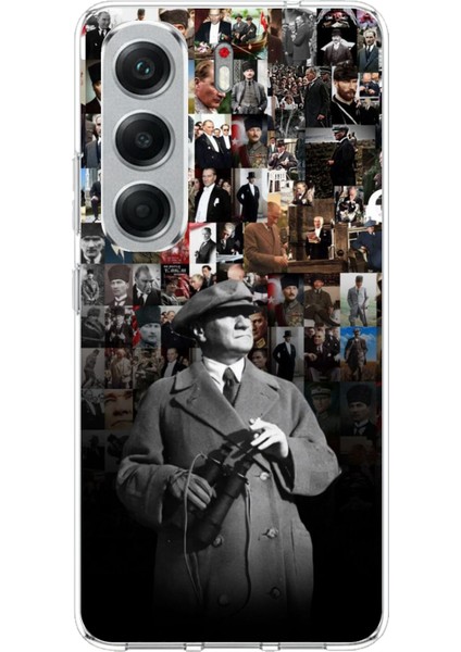 Tecno Camon 40 Pro Uyumlu Atatürk Portre Kolaj Baskılı Silikon Kılıf