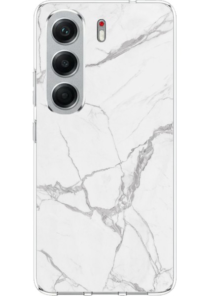 Tecno Camon 40 Pro Uyumlu Gri Mermer Baskılı Silikon Kılıf