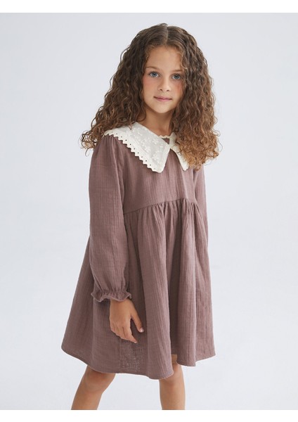 Yeni Sezon Bebe Yaka Kız Çocuk Müslin Elbise fiyatları