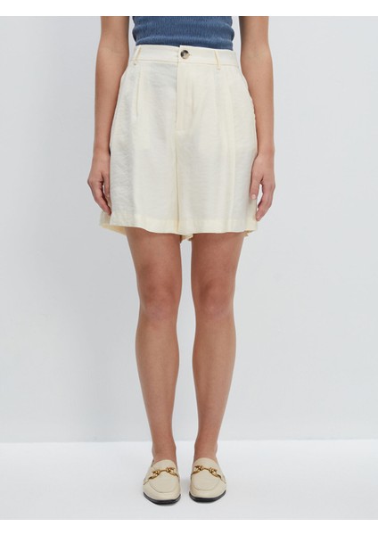 Yeni Sezon Rahat Kalıp Düz Keten Görünümlü Kadın Şort fiyatları