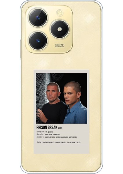 Realme C61 Uyumlu Prison Break Tasarımlı Baskılı Silikon Kılıf