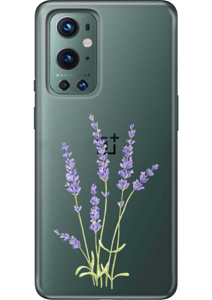 Oneplus 9 Pro Uyumlu Lavanta Çiçek Tasarımlı Baskılı Silikon Kılıf