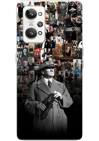 Realme Gt2 Pro Uyumlu Atatürk Portre Kolaj Baskılı Silikon Kılıf