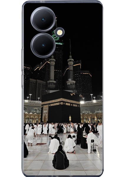 Vivo V29 Lite Uyumlu Kabe Umre Baskılı Silikon Kılıf