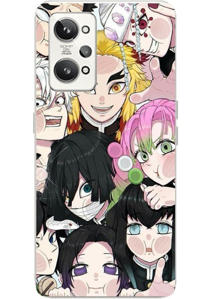 Realme Gt2 Pro Uyumlu Demon Slayer Manga Baskılı Silikon Kılıf