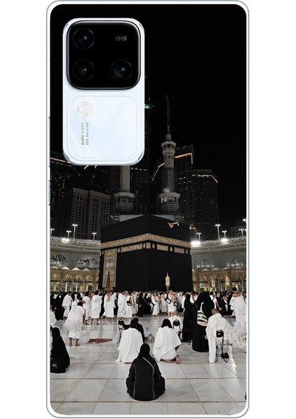 Vivo V30 Uyumlu Kabe Umre Baskılı Silikon Kılıf