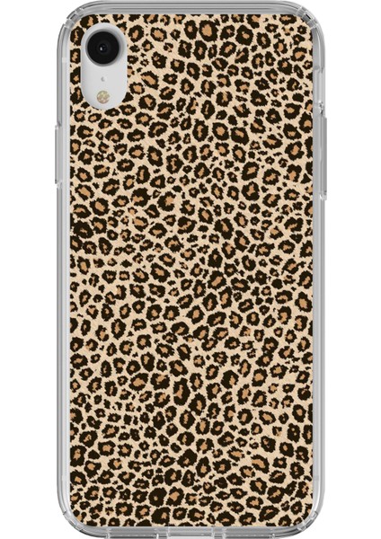 iPhone Xr Uyumlu Leopar Tasarımlı Baskılı Silikon Kılıf