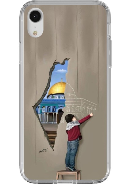 iPhone Xr Uyumlu Mescid-I Aksa Duvar Baskılı Silikon Kılıf