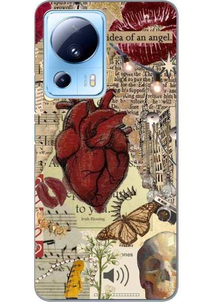 Xiaomi Mi 13 Lite Uyumlu Vampire Diaries Vintage Baskılı Silikon Kılıf